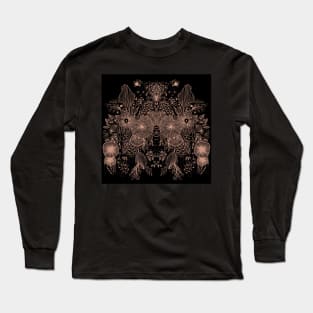 ABSTRACT PATTERN ECRU Long Sleeve T-Shirt